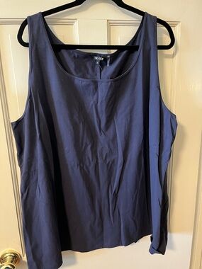 NIC+ZOE NWT Navy Scoop Neck Tank Top, size 3X